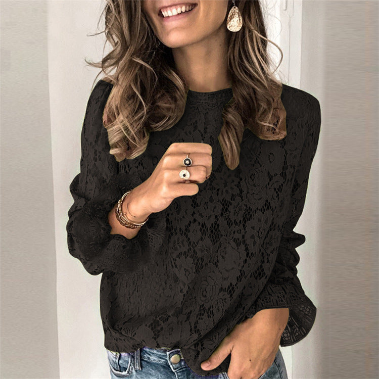 Lace Round-Neck Top