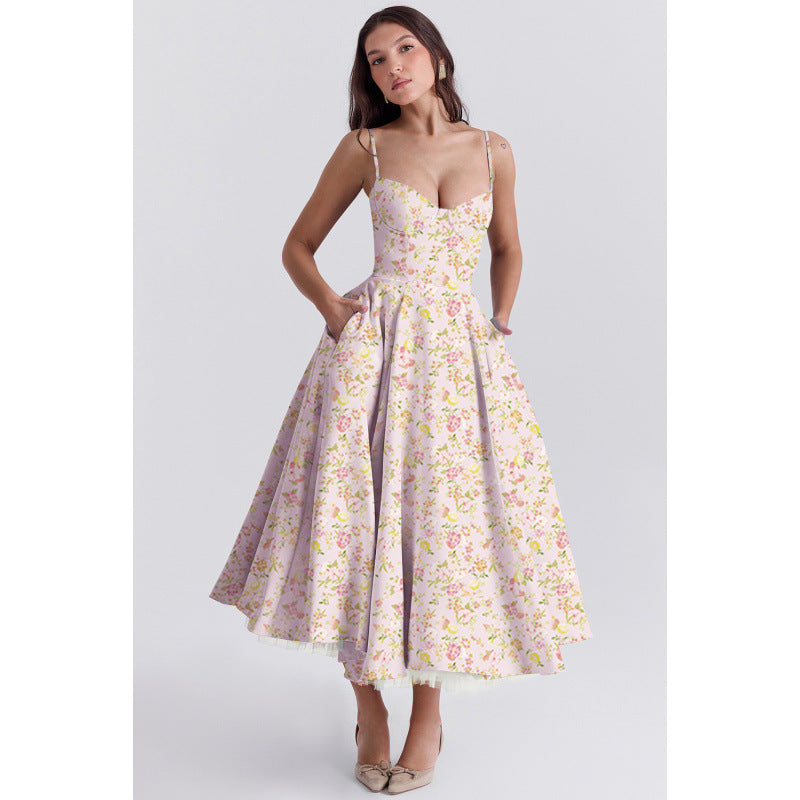 French Mesh Floral Princess Dress