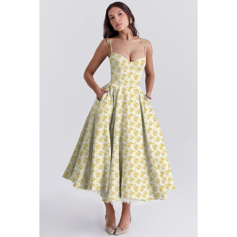 French Mesh Floral Princess Dress