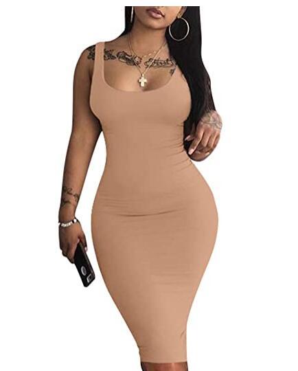 Sleeveless Bodycon Tank Dress