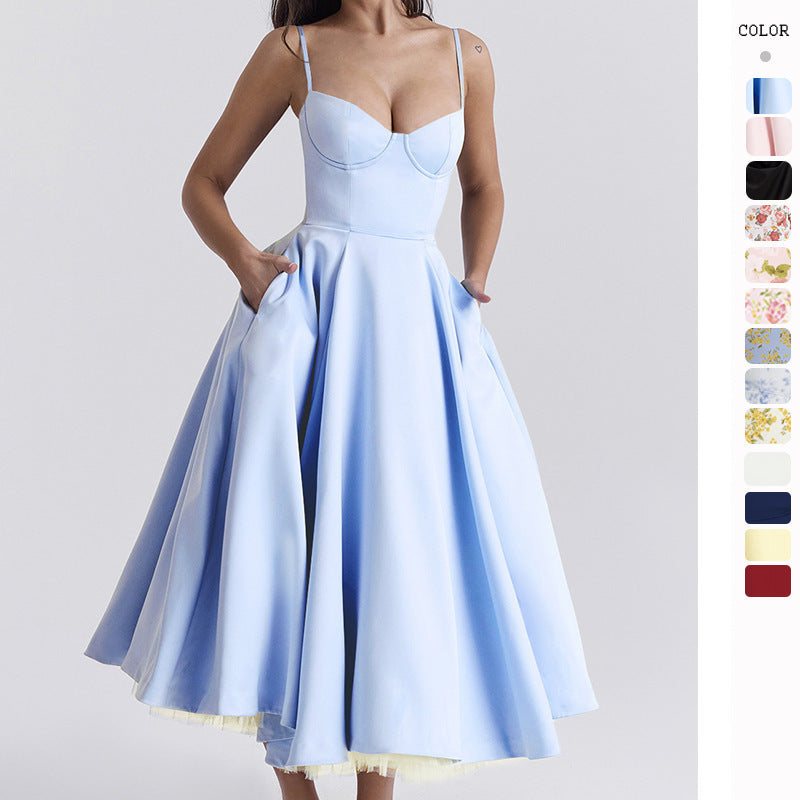 French Mesh Floral Princess Dress
