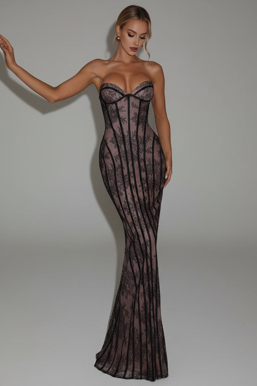 Lace Off-Shoulder Bodycon Dress