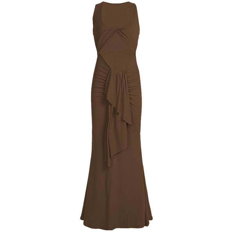 Sheer Halterneck Bodycon Midi Dress